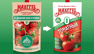 У кетчупа «Махеевъ» без сахара и крахмала изменился дизайн упаковки
